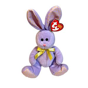 Ty Beanie Baby Heather - purple bunny rabbit